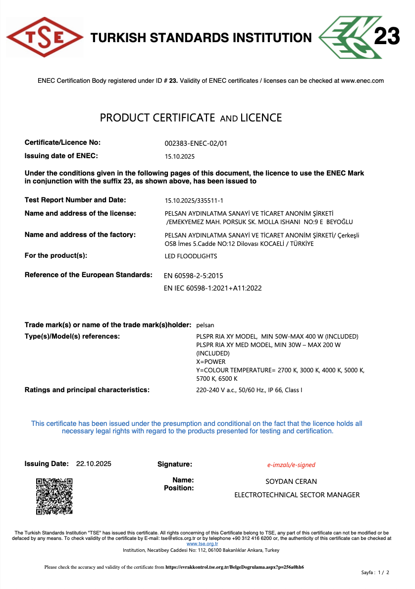 ENEC - Projektörler