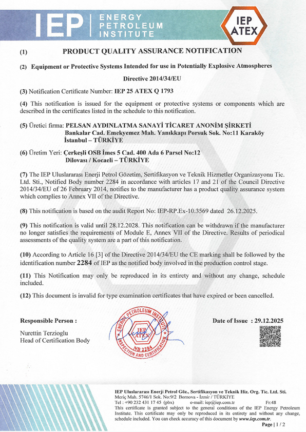 Product Quality Assurance Notification