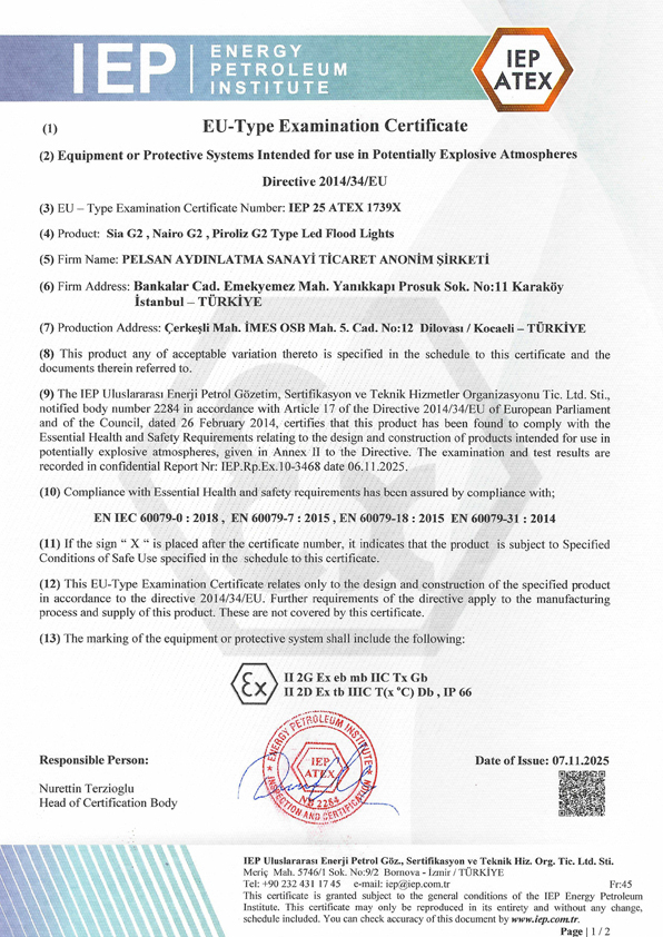 Atex - Ex-Proof - Sia G2 - Nairo G2 - Piroliz G2